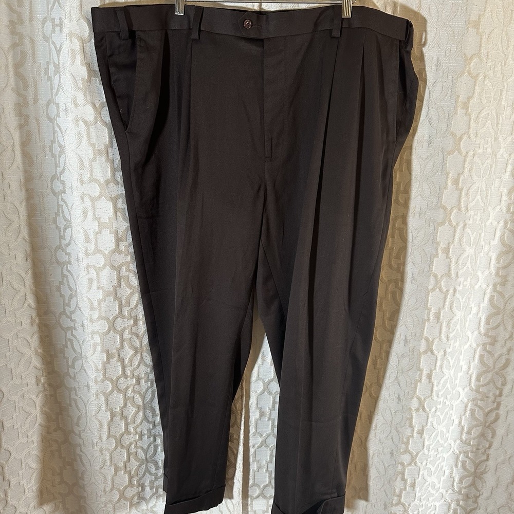 CM Gold Series Men's Pants Size 50/29 Brown Flat Front
